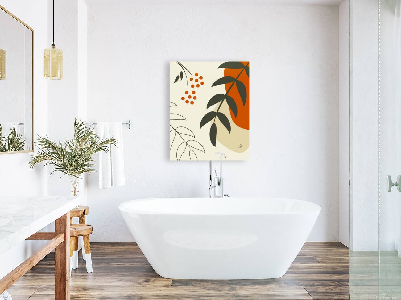 Boho Leaf Abstract Reproduction