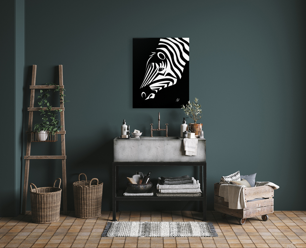 Zebra Portrait Reproduction