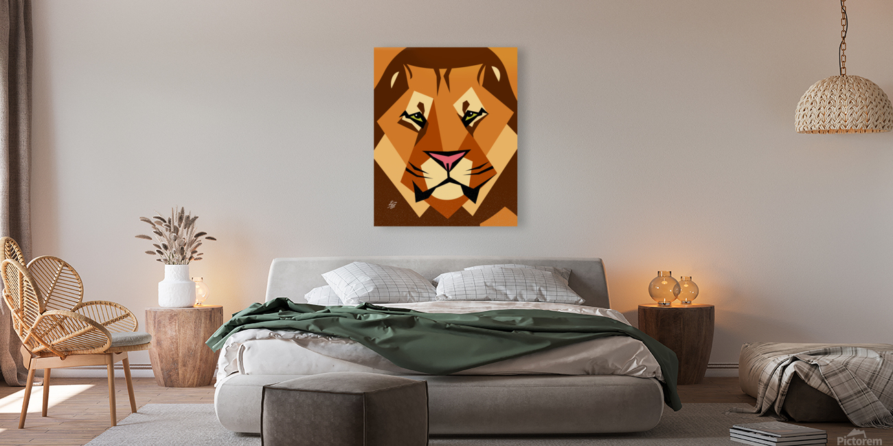 Stylized Lion Portrait Reproduction