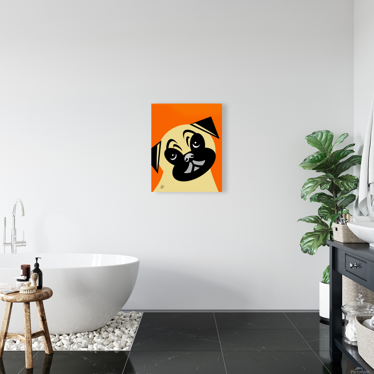 Cute Pug Dog Reproduction