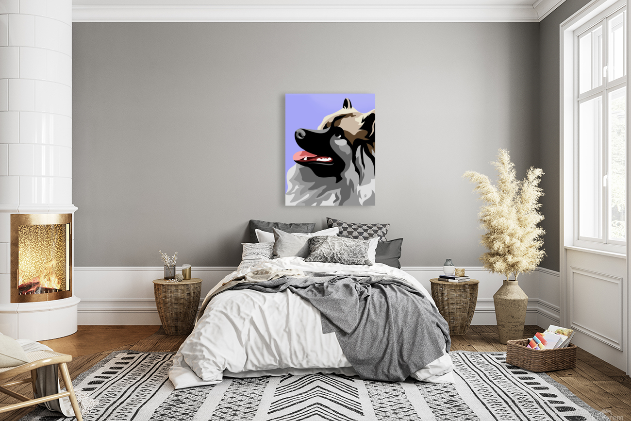 Keeshond Portrait Reproduction