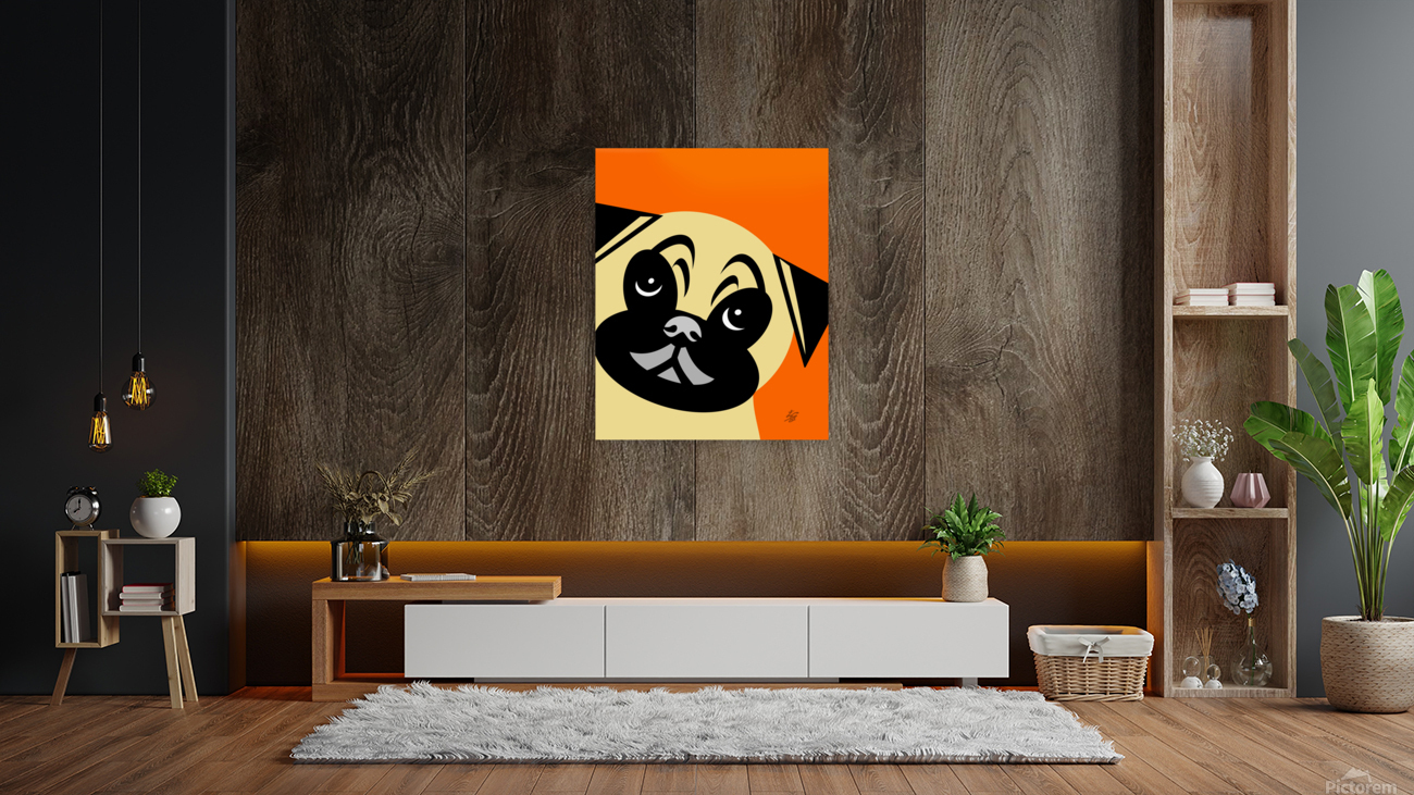 Pug Portrait Reproduction