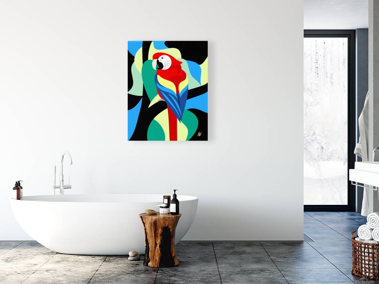 Abstract Scarlet Macaw Reproduction