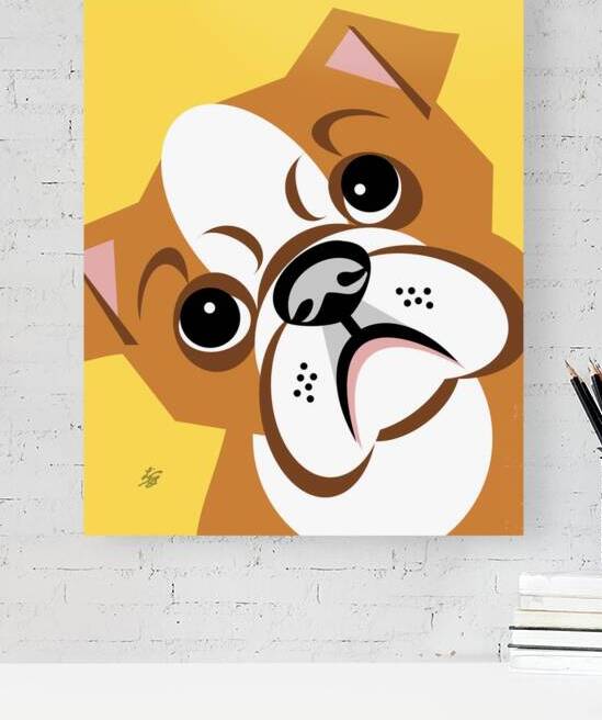 Vector Bulldog Portrait Reproduction