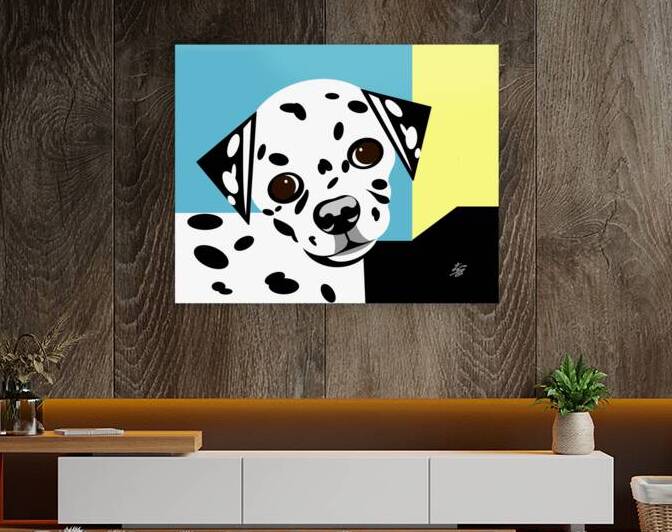 Modern Dalmatian Dog Abstract by Liz Cereby