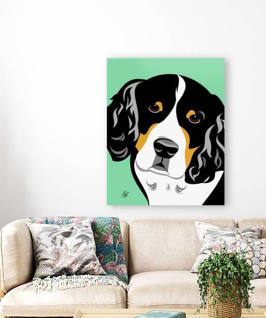 Bernese Mountain Dog Illustration by Liz Cereby