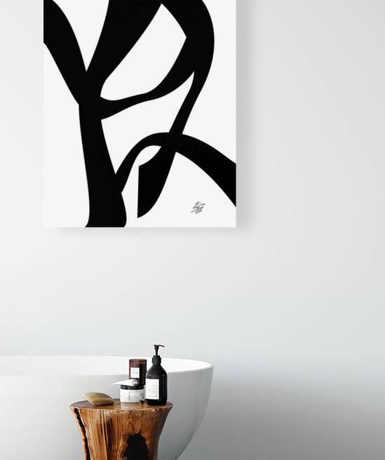 Minimalist Black and White Abstract by Liz Cereby