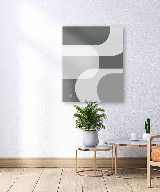 Gray Tone Modern Abstract Reproduction