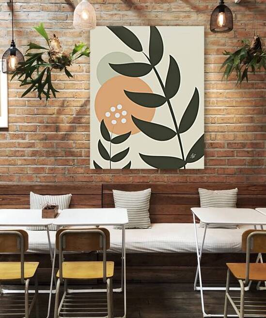 Minimalist Boho Flower and Leaf by Liz Cereby