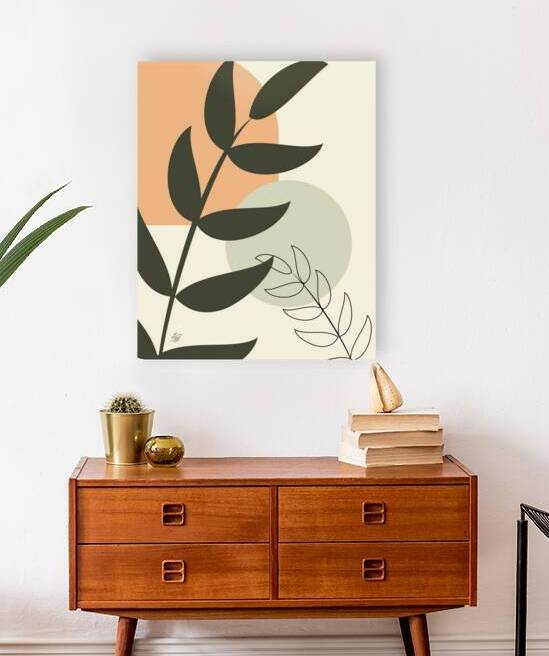 Modern Botanical Abstract by Liz Cereby