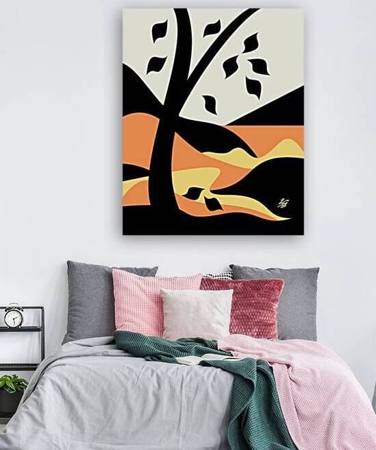 Stylized Autumn Landscape Art by Liz Cereby