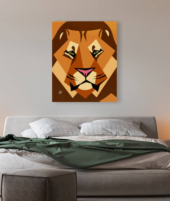 Stylized Lion Portrait Reproduction