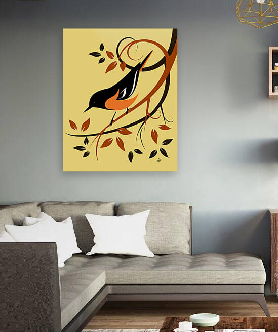 Baltimore Oriole Bird by Liz Cereby
