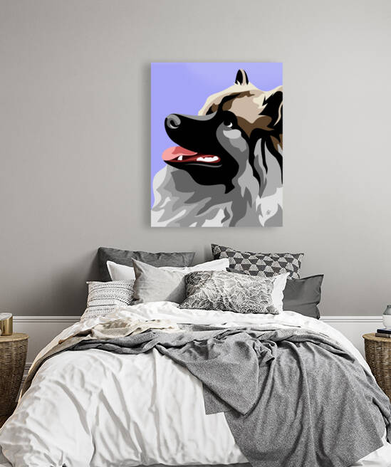 Keeshond Portrait by Liz Cereby