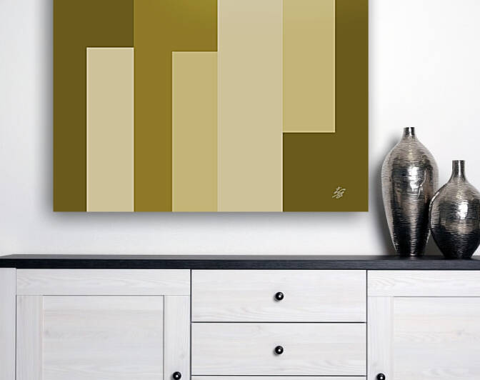 Abstract rectangles In Earth Tone Shades by Liz Cereby