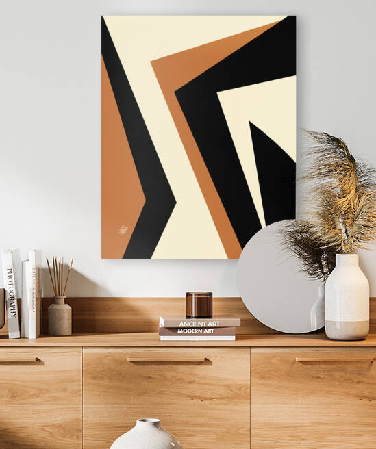 Linear Line Geometric Abstract by Liz Cereby