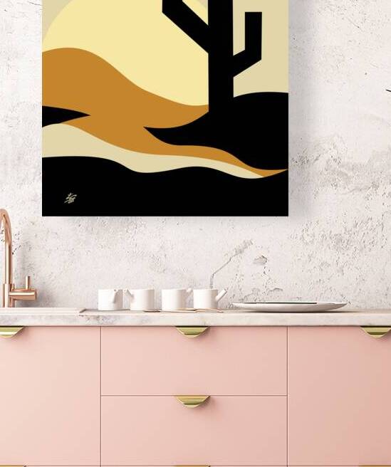 Desert Cactus Landscape Abstract Reproduction