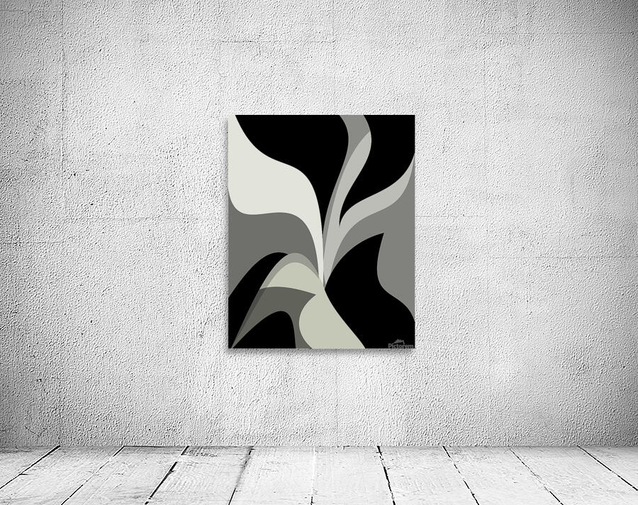 Black and Gray Abstract Swirls Wall Preview