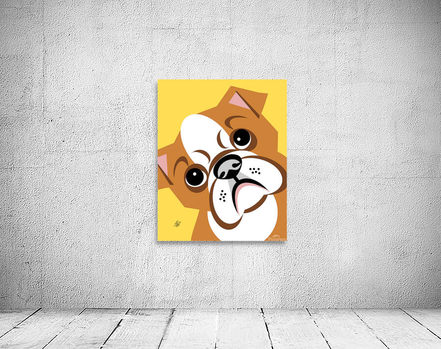 Vector Bulldog Portrait Wall Preview