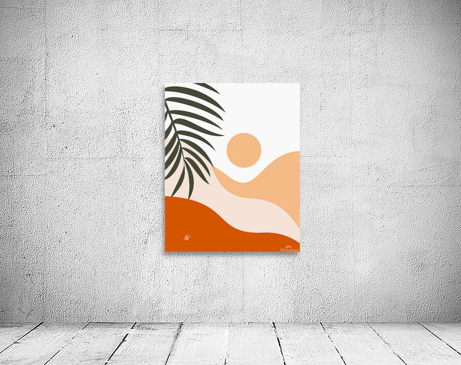 Boho Sunset Landscape Wall Preview