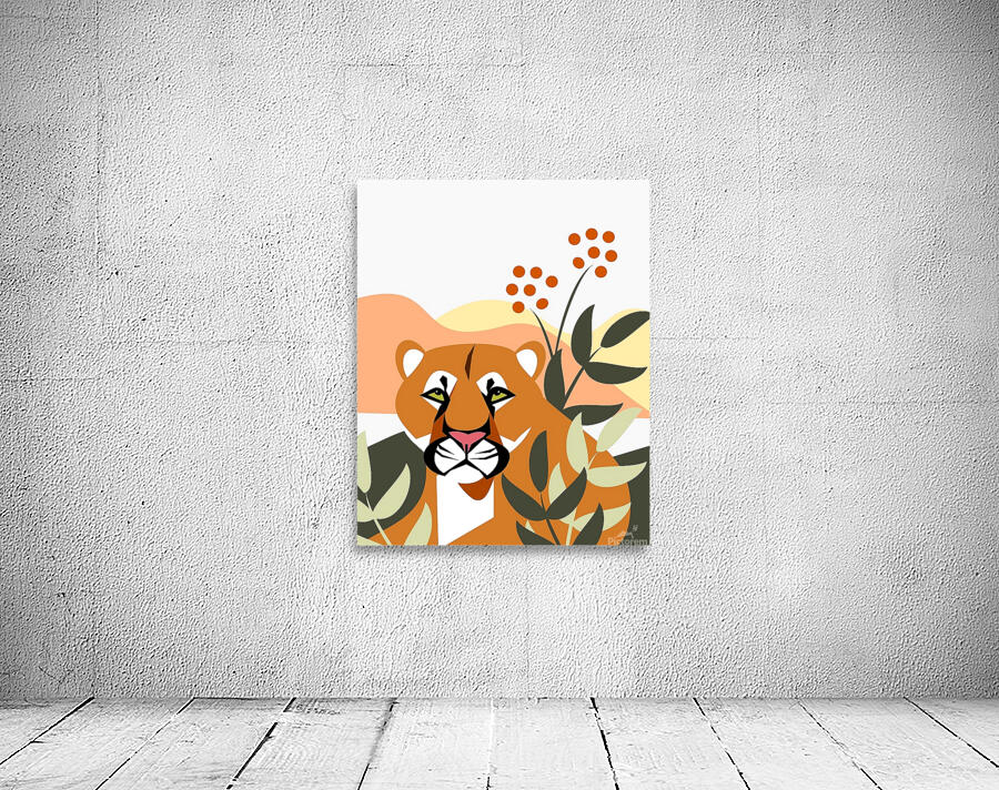 Abstract Mountain Lion Wall Preview