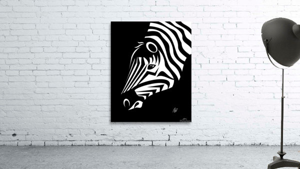 Zebra Portrait Wall Preview