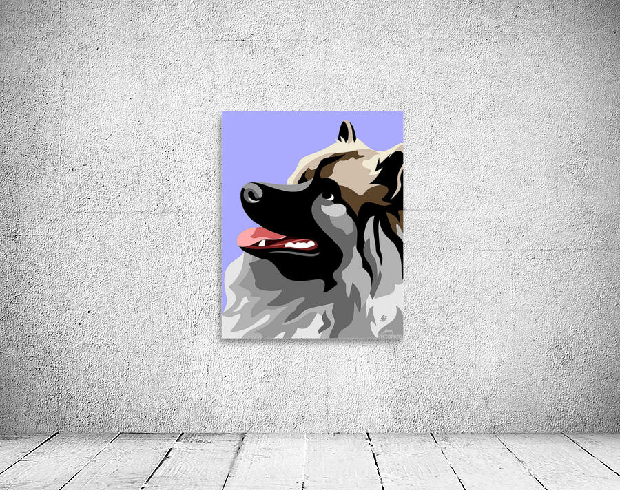 Keeshond Portrait Wall Preview