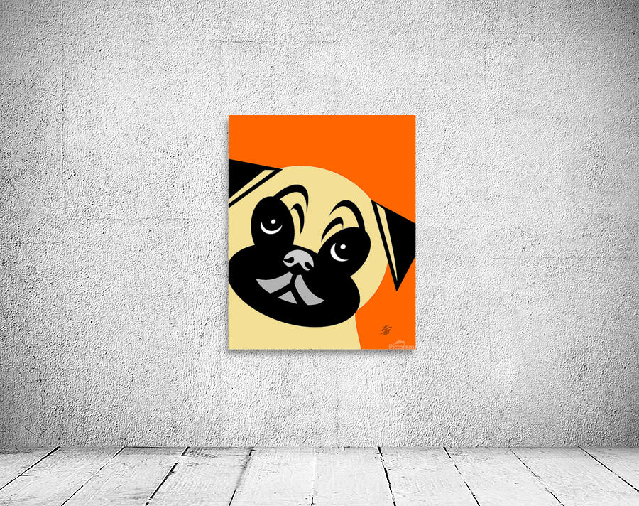Pug Portrait Wall Preview
