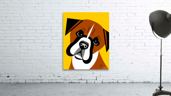 Boxer Dog Portrait Wall Preview