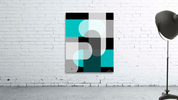 Geometric Abstract Teal Wall Preview