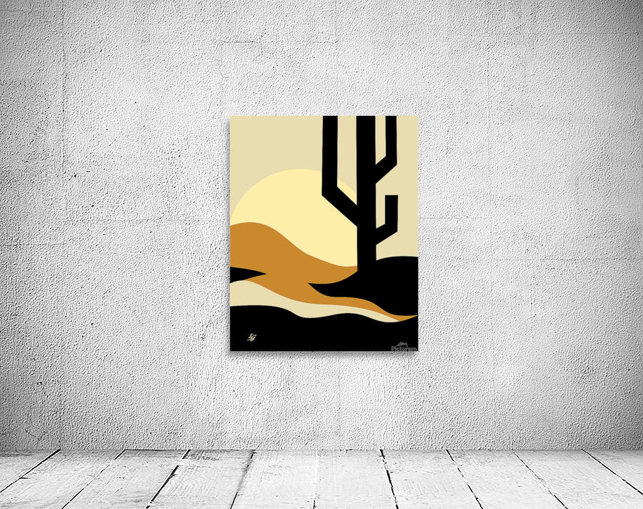 Desert Cactus Landscape Abstract Wall Preview