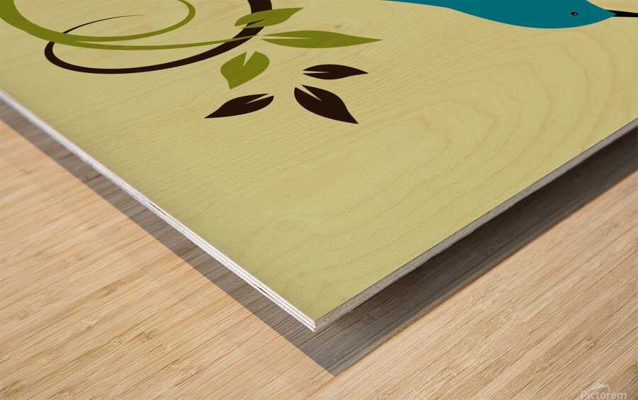 Eastern Bluebird Wood print