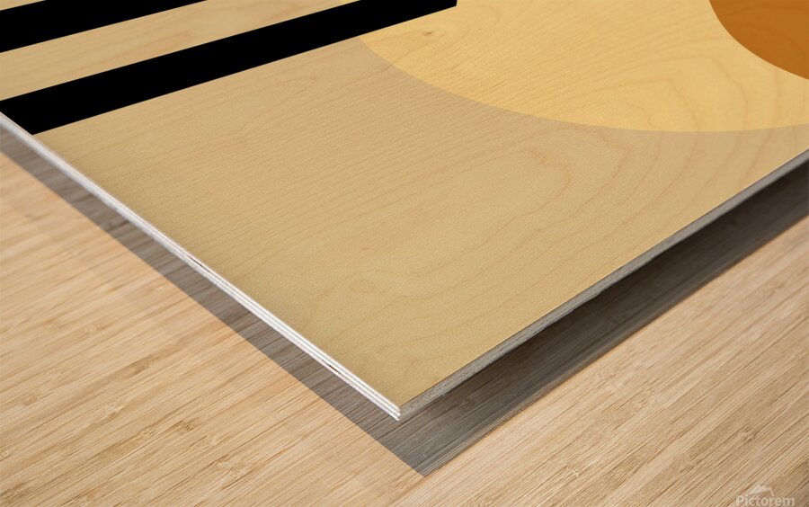 Desert Cactus Landscape Abstract Wood print