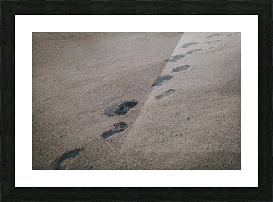Leave Only Footprints Picture Frame print