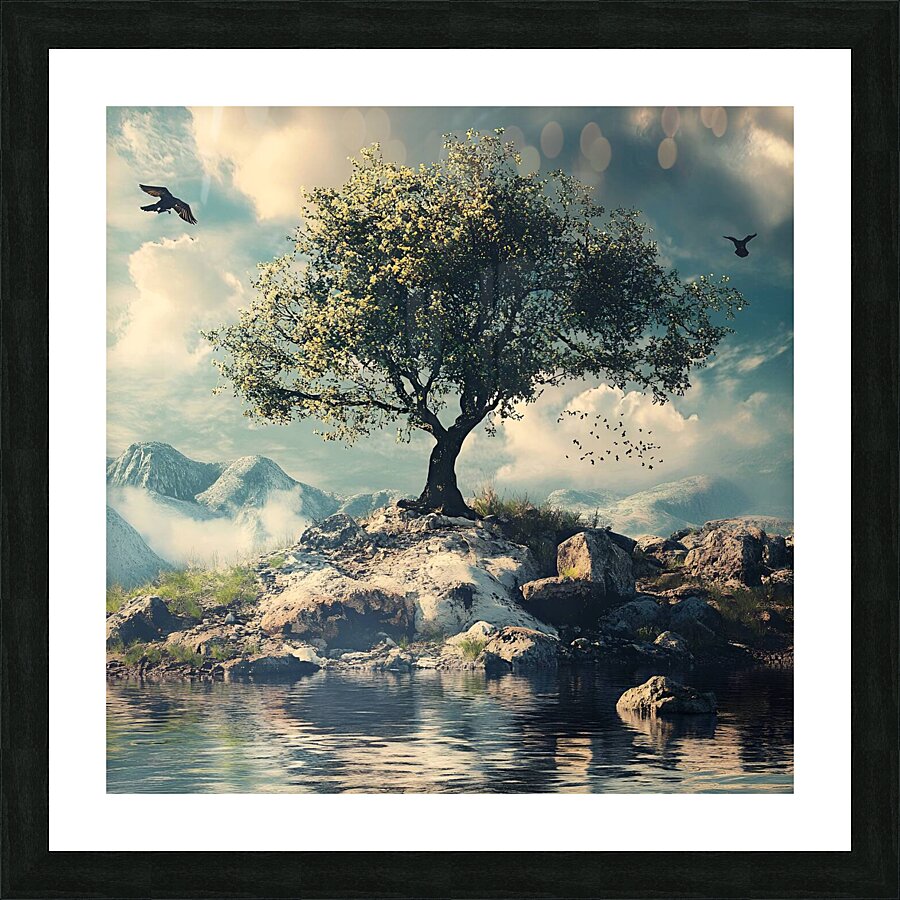 Solitude in Stone Picture Frame print