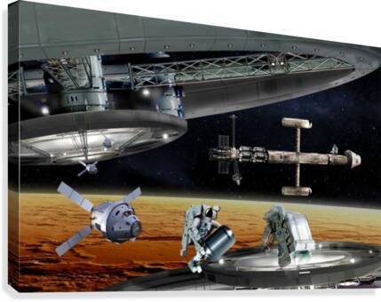 Resupply Operation Mars Orbit Canvas Print