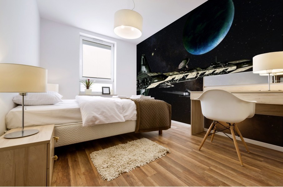 ASTRA with shuttle Mural print