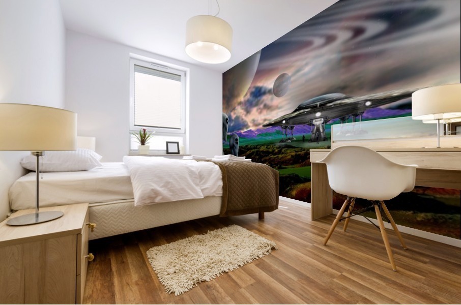 Explorers from Earth Mural print