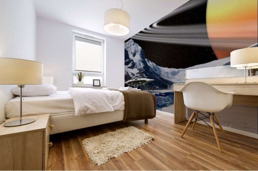 View From Iapetus Mural print