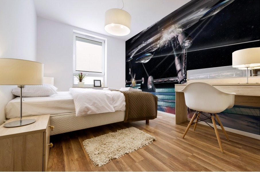 UFO Attack Mural print