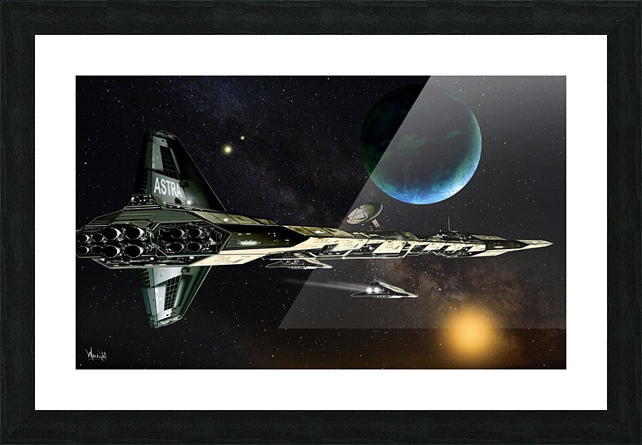 ASTRA with shuttle Picture Frame print