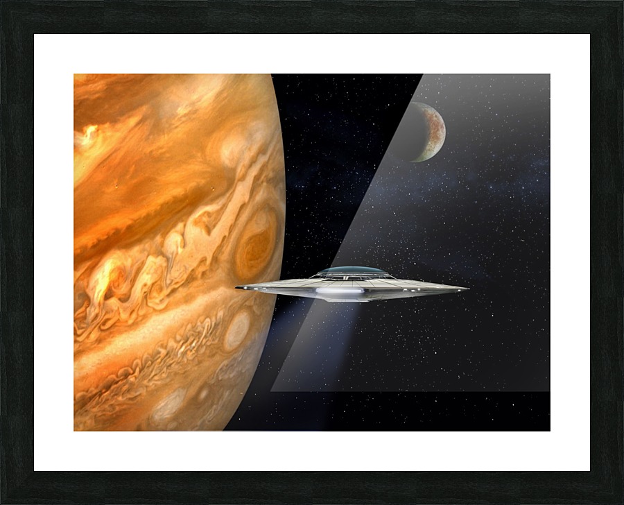 Jupiter Fly-by Picture Frame print