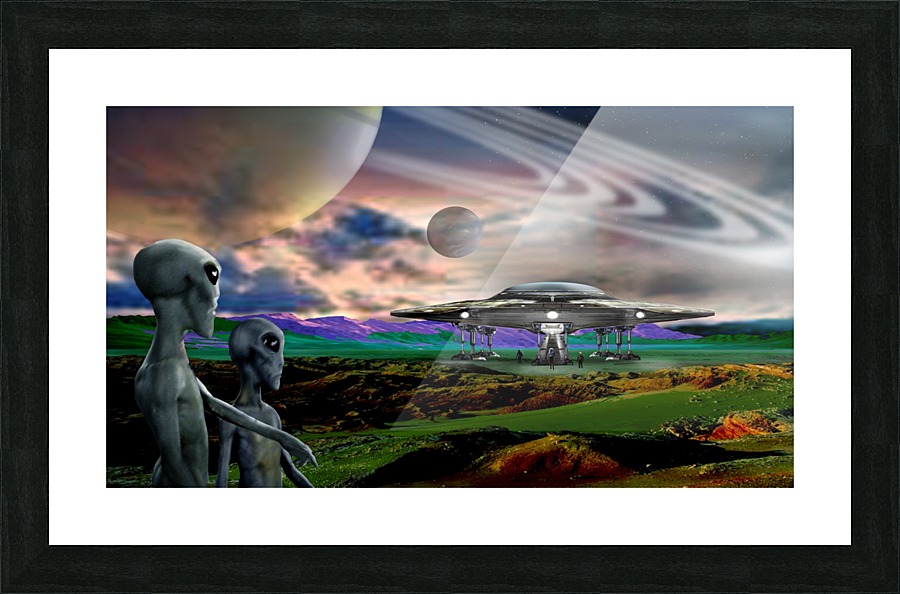 Explorers from Earth Picture Frame print