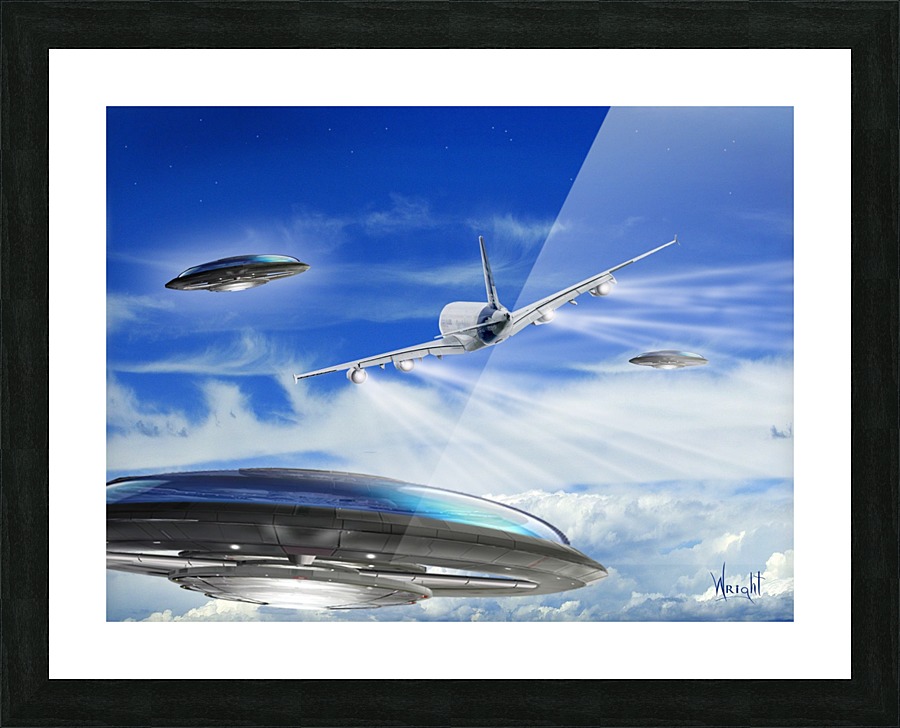UFO Encounter Picture Frame print