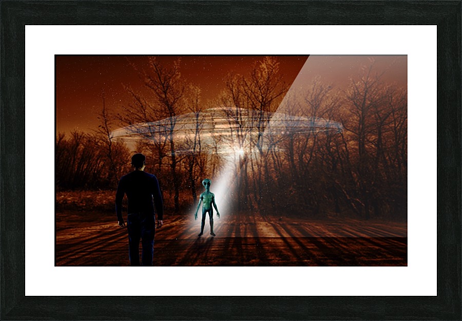 Dark Encounter Picture Frame print