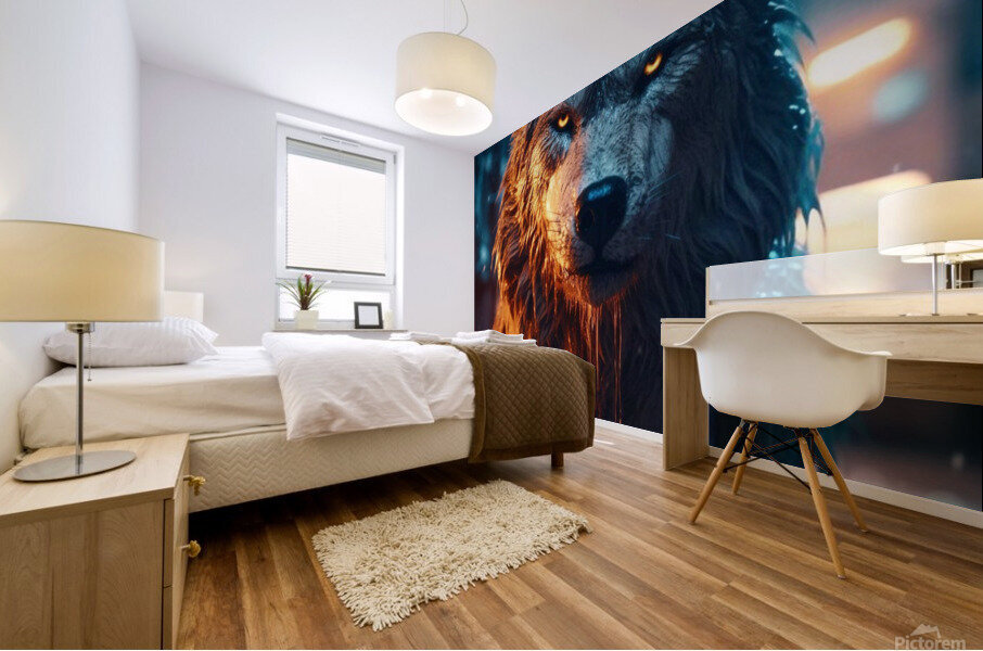 Blazing drop Mural print