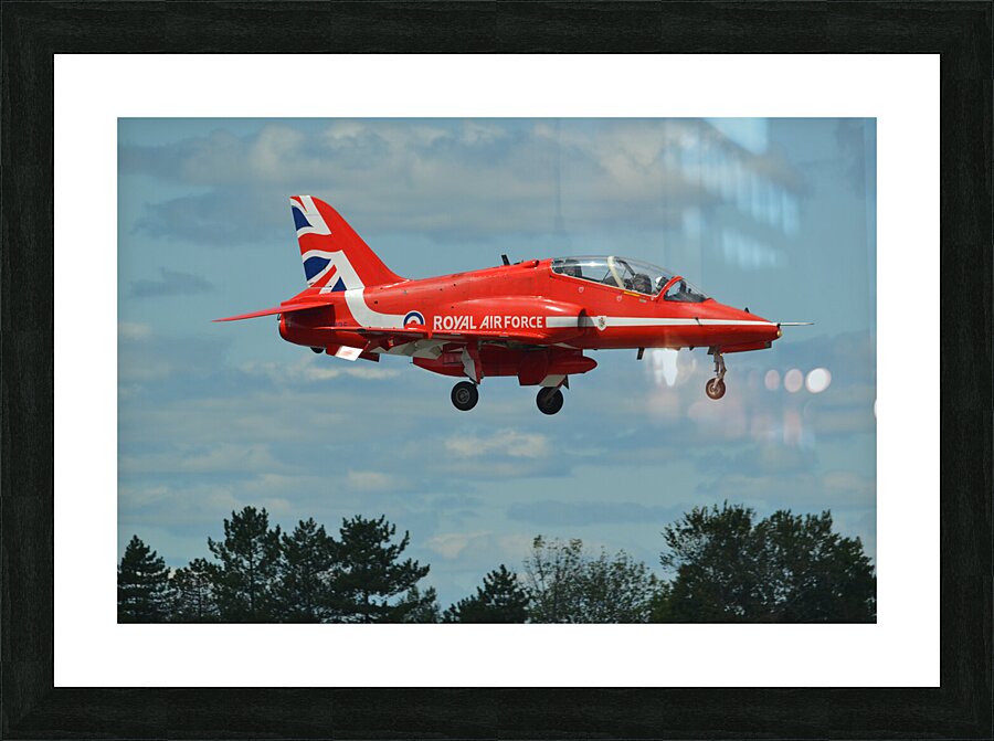 Red Arrows Hawk  landing Picture Frame print