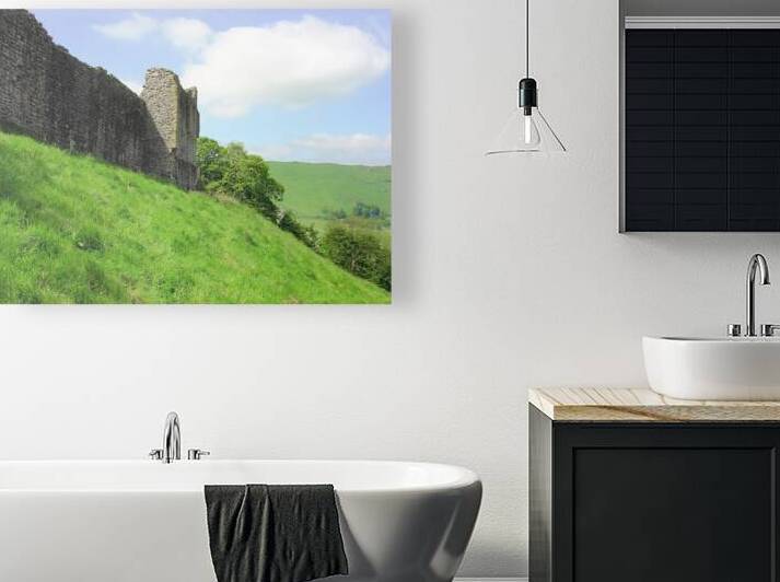 Curtain Wall Peveril Castle Castleton Derbyshire Peak District by Ross Sharp