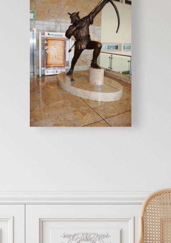 Robin Hood statue Robin Hood Airport Finningley South Yorkshire England by Ross Sharp