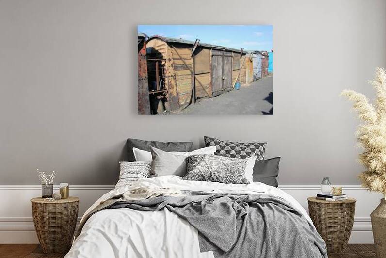 Old railway waggons repurposed as storage sheds by Ross Sharp